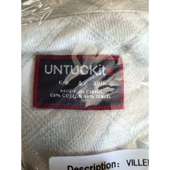 NWOT UNTUCKit Women's Villefranche Plaid Button Up Shirt Cap Sleeve Gray Size 4 - Picture 9 of 10